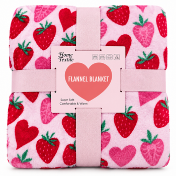 Плед Ardesto Valentine's Flannel 160х200см 100% полиэстер клубнички (ART0145PB)