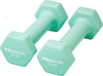 Гантели PROIRON 2 x 1 кг, в виниловом покрытии