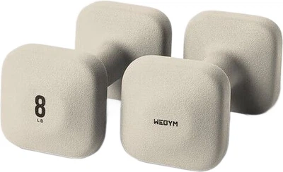 Гантели Wegym 2 x 3.62 кг, бежевые