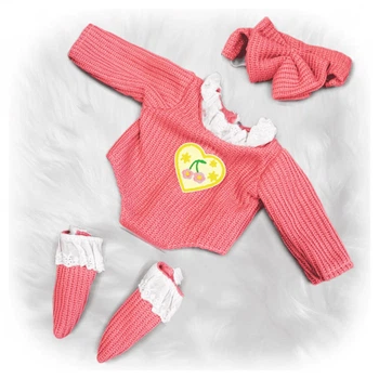 Комплект одежды для силиконовых кукол 26–40 см Reborn Dolls розовый боди и носки