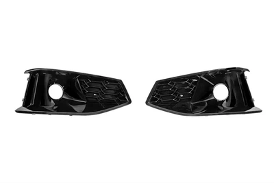Решетки переднего бампера Audi A4 B9.5 2020-2024 Black под радар
