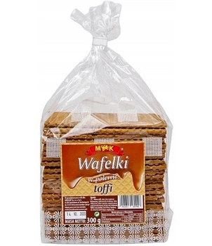 Вафлі глазуровані M&K Wafelky Toffi тоффі 300г