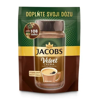 Кава розчинна Jacobs Velvet Темне обсмаження у мякій упаковці 180г