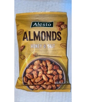 Мигдаль смажений Alesto Almonds Honey and Salt Almonds Алесто мікс меду та солі Пакет 150г