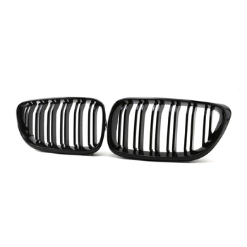 Ноздри решетки радиатора переднего бампера BMW 2 series F22/F23 2014-2019 Black 2BAR