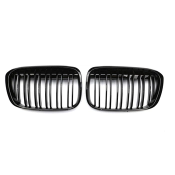 Ніздрі решітки радіатора переднього бампера BMW X1 F48/F49 2016-2019 Black 2BAR