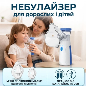 Портативный ультразвуковой ингалятор для выпаривания лекарства ручной небулайзер для взрослых и детей от USB