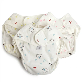 Многоразовые трусики для подгузников Babyprints S (2.5-10 кг), 3 шт, на липучке, 2 синих и 1 желтые