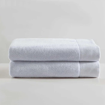 Махровые банные полотенца Calvin Klein из плотного однотонного 100% хлопка с кантом (2 штуки) – сиреневый