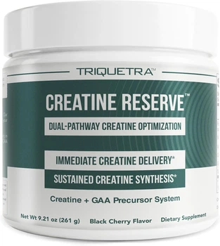 Домішка преміумкласу підтримка мозку м'язів енергії Triquetra Health Creatine + GAA 261 г