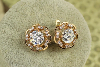 Сережки Xuping Jewelry Амелія 1.5 см золотисті