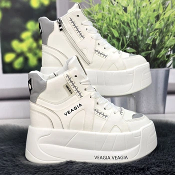 Ботинки женские зимние Veagia белые на платформе 38р (23,5 см) 4674-2