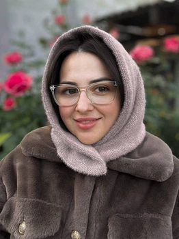 Капюшон капор утепленный на кнопках с флисом SELINE мокко