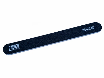 Пилка чёрная прямая узкая (шт.) 240/240 грит Zauber-manicure 03-002K