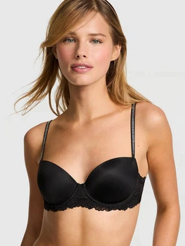 Бюстгальтер с Push-up с косточками Victoria's Secret 609604871 34A Черный (1162850701)