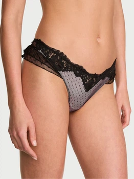Трусики танга женские Victoria's Secret 446659528 L Черные (1162654462)