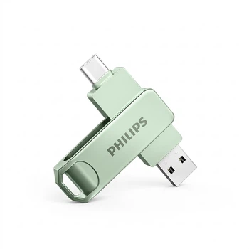 Флеш память USB Philips 61UT-D 256GB USB 3.2 Gen1 + Type-C Green