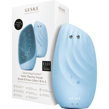 Чистящая щетка для лица GESKE Sonic Thermo Facial Brush&Face-Lifter 8в1 Aquamarine (HB0094) [179603]