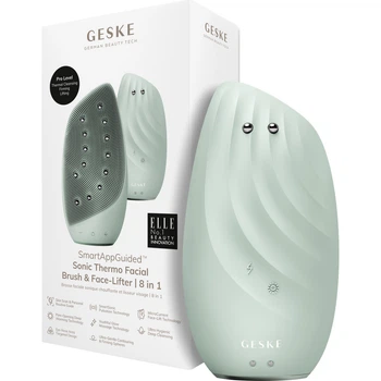 Чистящая щетка для лица GESKE Sonic Thermo Facial Brush&Face-Lifter 8в1 Green (HB0096) [179605]