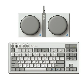 Механическая клавиатура 8BitDo Retro87 M, 87 клавиш, классический ретро-дизайн, беспроводное использование для игр и офисных задач, трехрежимное подключение Bluetooth и проводное подключение, совместимость с ПК и Android.