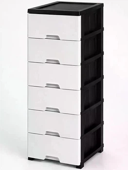 Пластиковий комод Neo білий на 6 ярусів 129 × 45 × 35 см