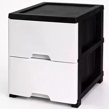 Пластиковий комод Neo білий на 2 яруси 45 × 45 × 35 см