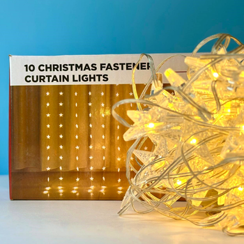 Гірлянда зореспад 3 м 120 Led Теплий 220V Штора 1.8 м