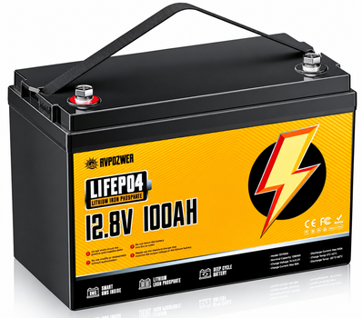 Аккумулятор 12в 100Ач LiFePO4 (литий-железо-фосфатный) RVPOZWER 12.8V 100Ah с BMS