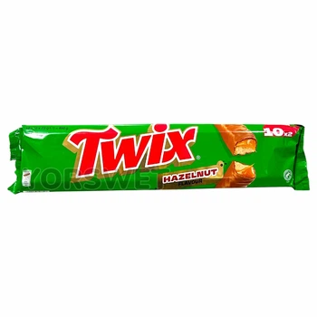 Набір шоколадних батончиків Twix Hazelnut Flavour зі смаком фундука 460 г (10*46 г)