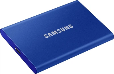 Зовнішній твердотільний диск Type-C 1TB Samsung T7 Indigo Blue (Read/Write 1050MB/s /1000MB/s, AES 256-bit, USB 3.2 Gen2)
