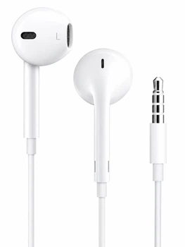 Наушники вкладыши проводные LEXEGO 3.5 мм mini-jack для телефона компьютера ноутбука макбука планшета гарнитура с микрофоном со штекером headphones for Android Apple iPhone 5 6 SE 1st gen EarPods белые (EP3J/W)