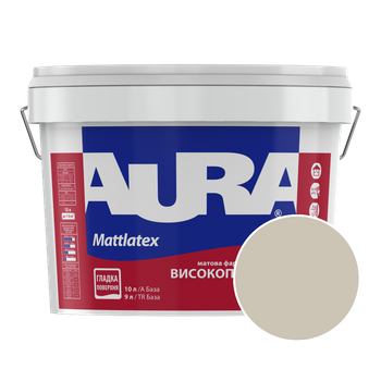 Краска интерьерная моющаяся Aura Mattlatex NCS 2005-Y20R (тёплый грейж) матовая 10 л