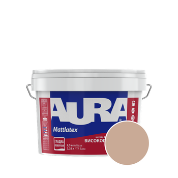 Краска интерьерная моющаяся Aura Mattlatex NOVA J116 (тёплый песочно-бежевый) матовая 2.5 л