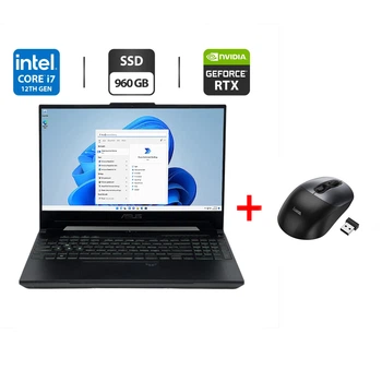 Ігровий ноутбук Б-клас Asus TUF F15 FX507ZI4 / 15.6" (1920x1080) IPS / Intel Core i7-12700H (14 (20) ядер по 3.5 - 4.7 GHz) / 16 GB DDR4 / 960 GB SSD / nVidia GeForce RTX 4070, 8 GB GDDR6, 128-bit / WebCam б/в + Подарунок Бездротова миша HOCO GM28