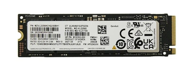 SSD-накопитель Samsung 256 ГБ (M.2 2280, NVMe, 3D NAND (TLC), SATA III, MZ-VL22560) Б/У