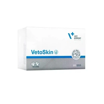 VetExpert VetoSkin вітаміни для здоров'я шерсті та шкіри у собак та котів, 60 табл
