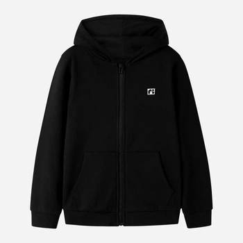 Дитяча тепла толстовка для хлопчика Name it 13263466-Black 122-128 см Чорна (5715946474628)