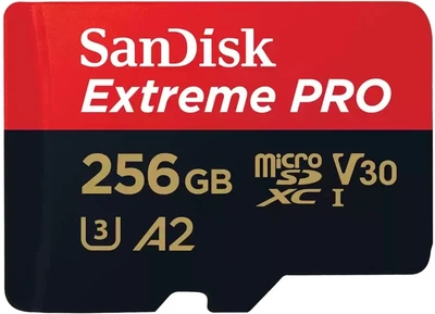 Карта памяти microSD SanDisk Extreme Pro 256GB UHS-I U3 A2 V30 R200/W140MB/s