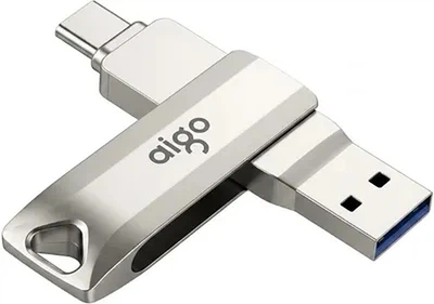 Флеш память USB Aigo U351 128GB USB 3.2 Gen1 + Type-C Silver