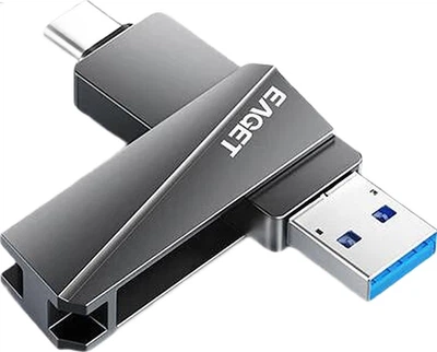 Флеш пам'ять USB EAGET CF60 128GB USB 3.2 Gen1 + Type-C