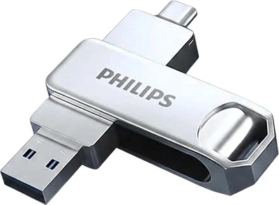 Флеш память USB Philips 61UT-D 32GB USB 3.2 Gen1 + Type-C White