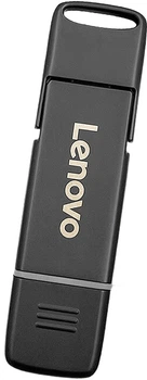 Флеш память USB Lenovo SX6Pro 256GB USB 3.2 Gen1 + Type-C Grey