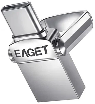 Флеш пам'ять USB EAGET CU20 256GB USB 3.2 Gen1 + Type-C Silver