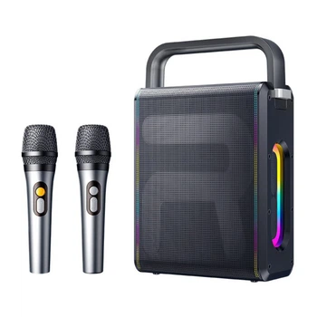 Портативная колонка Remax RB-MB08 Lighting Party 60W с 2-мя микрофонами Черная