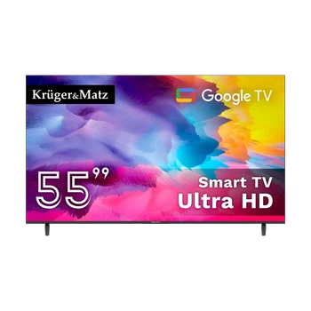 Телевизор Krüger&Matz 55" UHD Google TV 5.0 DVB-T2/T/C H.265 HEVC (KM0255UHD-G)