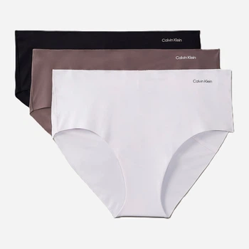 Набор трусиков слипов женских Calvin Klein 290141910 M 3 шт Черный/Белый/Коричневый (1162849776)