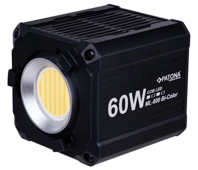 Компактне світлодіодне світло PATONA Premium ML-600 COB Bi-Color 60W USB-C PD Mini Bowens (4055655253437)