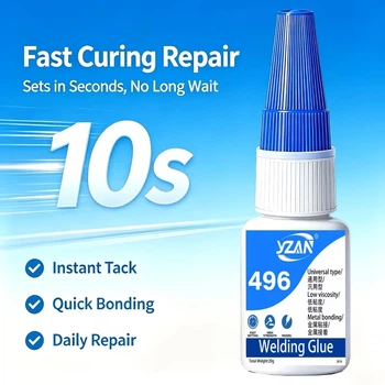 Універсальний надпотужний суперклей YZAN 496 Welding Glue (20 г, з насадкою-піпеткою)