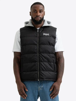 Жилет з капюшоном чоловічий Lonsdale MUDCHUTE 117973-1525 (2XL) Black/Marl Grey (4070376024104)