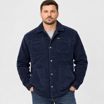 Куртка Wrangler мужская вельветовая утепленная накладные карманы L синяя